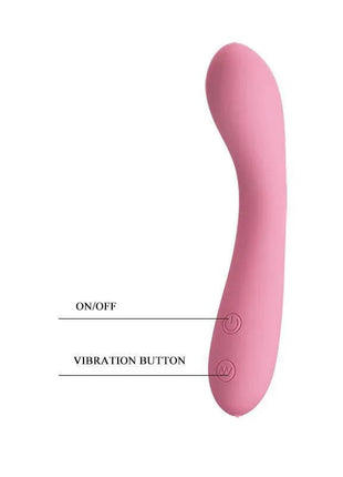 Vibe Gloria Soft Pink dual-motor silicone vibrator with 30 vibration modes and ergonomic design
