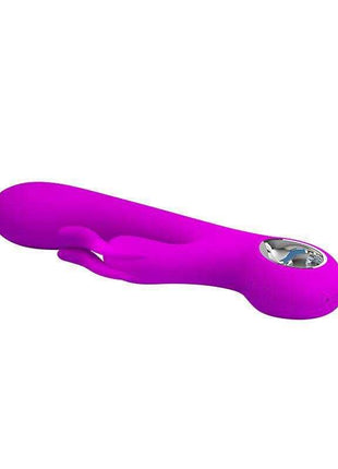 Vibe Hot Rabbit Purple rabbit vibrator in vivid magenta silicone with a smooth curved body and metallic control panel