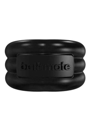 Vibe Ring Stretch, a black flexible ring with three rounded ridges and a raised rectangular logo plaque