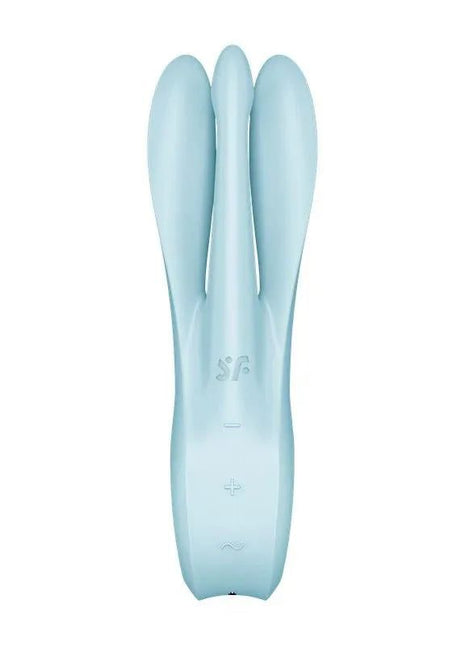 Vibe Threesome 1 Light Blue ergonomic silicone vibrator with multiple modes and water resistance