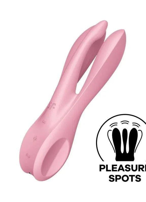 Vibe Threesome 1 Pink ergonomic silicone vibrator with multiple settings and USB rechargeable design