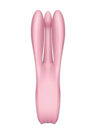 Vibe Threesome 1 Pink silicone vibrator with ergonomic design and multiple vibration settings.