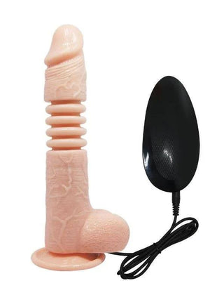 Vibe with thrusting and rotating feature, ergonomic personal pleasure device in sleek design