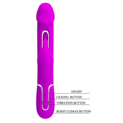 Vibe with Tongue Kampas Pink Dual-Motor