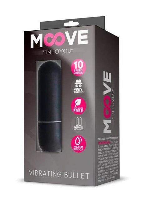 Black vibrating bullet with 10 speed settings for customizable pleasure