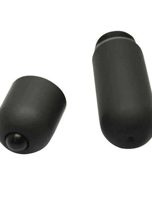 Vibrating Bullet 10 Speeds Black, two compact black silicone vibrators with rounded ends and smooth bodies