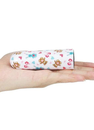 Compact Vibrating Bullet Bear in whimsical bear shape, USB rechargeable, water-resistant personal vibrator for solo and couple use