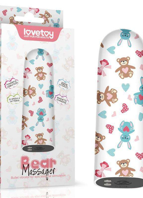 Compact Vibrating Bullet Bear adult toy with USB recharge and water-resistant design
