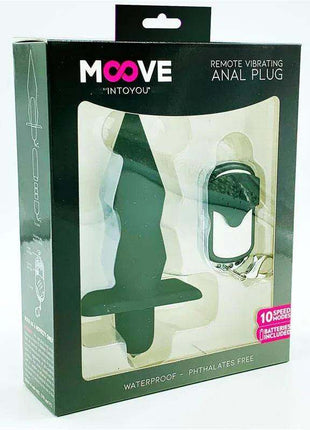 Black silicone vibrating butt plug with remote control
