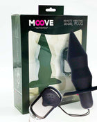 Black silicone vibrating butt plug with remote control