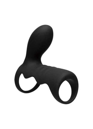 Black vibrating cock cage with wireless remote for enhanced pleasure and comfort