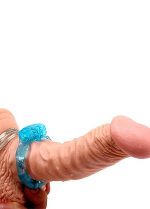 Vibrating Cock Ring 1.8 cm Blue