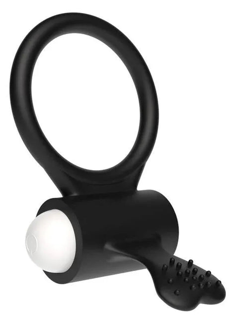 Vibrating Cockring Power Clit Black