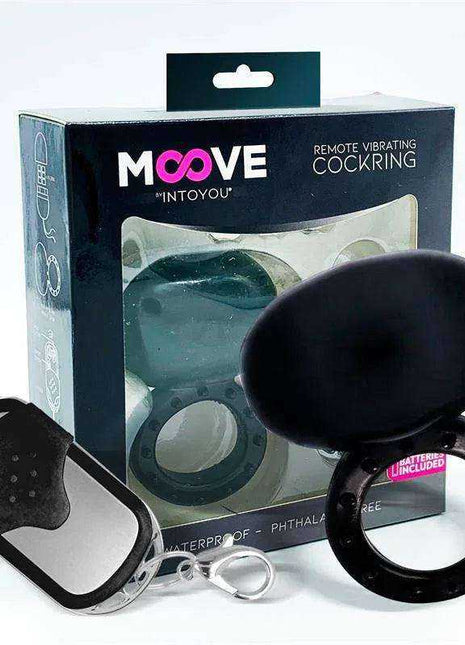 Vibrating Cockring with Remote Control Black, black silicone ring with a rounded vibration unit and separate remote