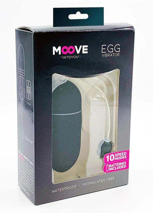 black vibrating egg with 10 functions for versatile pleasure