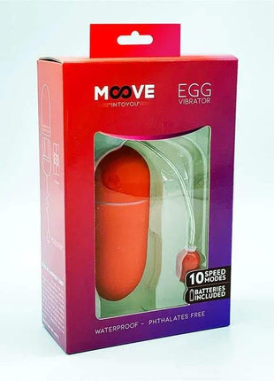 Red vibrating egg with 10 functions for intimate pleasure