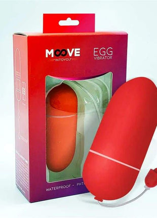 Red vibrating egg with 10 functions for pleasure