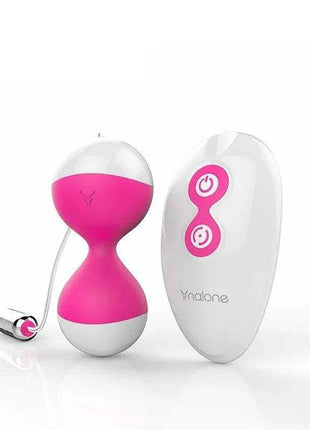 Vibrating egg and kegel balls in vibrant fuchsia for pelvic floor strengthening and pleasure