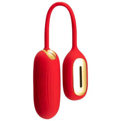 Red Vibrating Egg Muse with Bluetooth connectivity for intimate pleasure and remote control via smartphone app