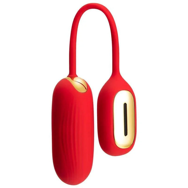 Red Vibrating Egg Muse with Bluetooth connectivity for intimate pleasure and remote control via smartphone app