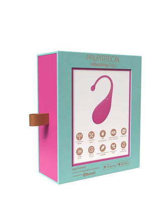Vibrating Egg Palpitation in teal and pink retail packaging, featuring a pink vibrating egg illustration on the front