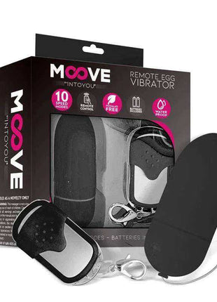 Black vibrating egg with wireless remote control for intimate pleasure