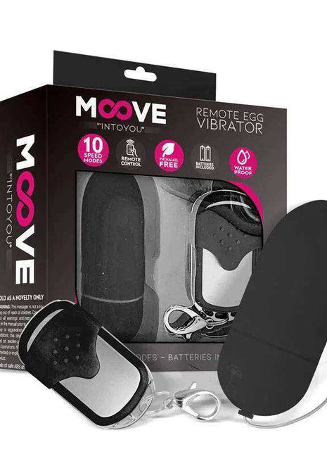 Black vibrating egg with wireless remote control for intimate pleasure