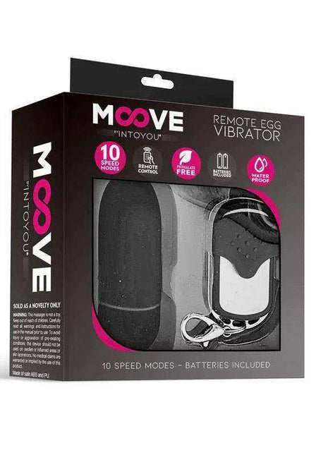Black vibrating egg with wireless remote control for intimate pleasure