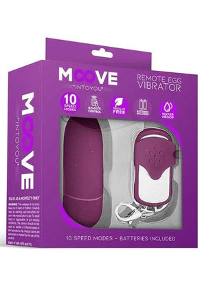dark purple vibrating egg with remote control for intimate pleasure