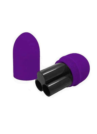 Dark purple vibrating egg with remote control for intimate pleasure