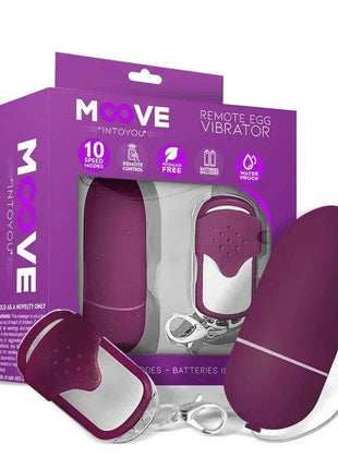 Dark purple vibrating egg with remote control for discreet pleasure