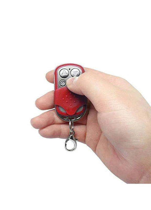 Red vibrating egg with ergonomic design and remote control