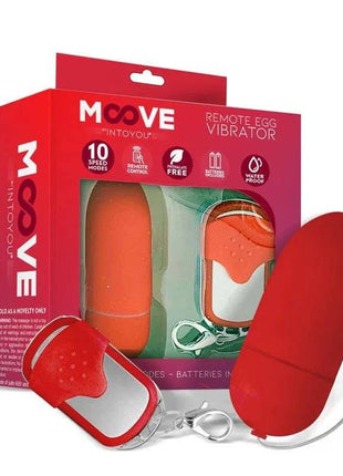 red vibrating egg with remote control for intimate pleasure