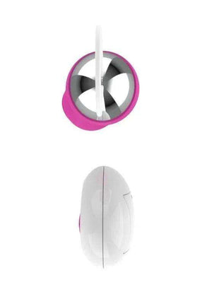 Pink vibrating egg with remote control for discreet intimate pleasure and multiple vibration settings