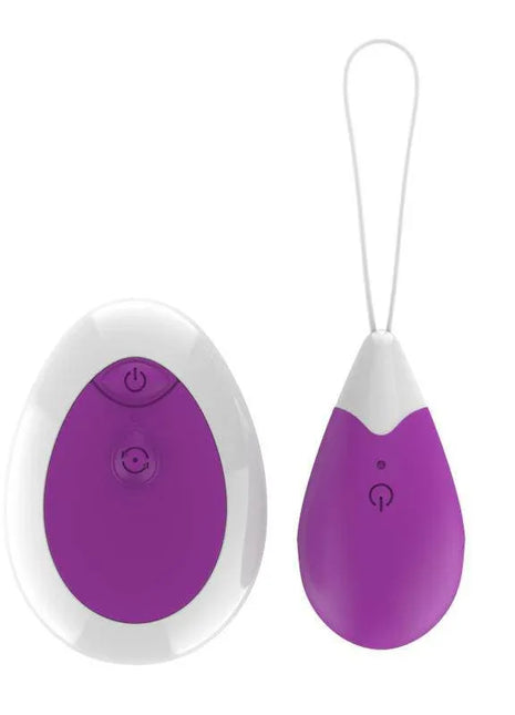 Vibrating Egg with Remote Control USB Purple