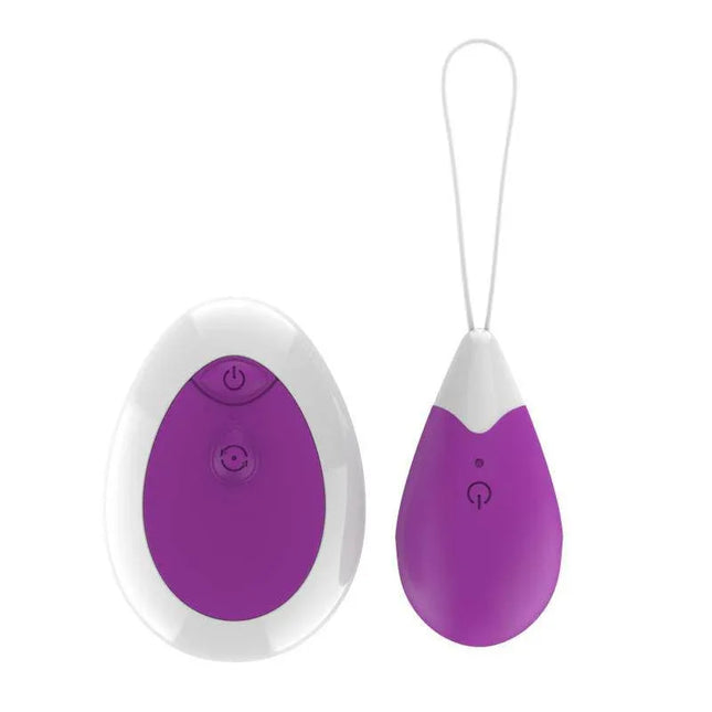 Vibrating Egg with Remote Control USB Purple