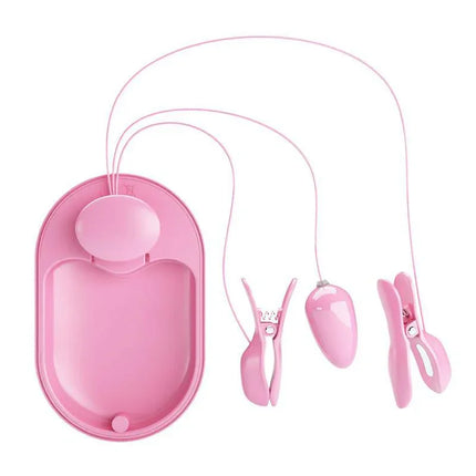 Vibrating Egg with Shock Nipple Clamps Kit