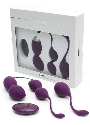 Vibrating Kegel Ball Set Remote Control Rimini Purple