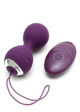 Vibrating Kegel Balls with Remote Control Cannes Purple