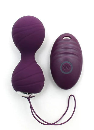 Vibrating Kegel Balls with Remote Control Cannes Purple