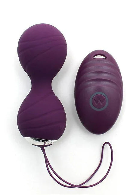 Vibrating Kegel Balls with Remote Control Cannes Purple