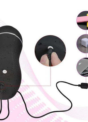 Compact USB rechargeable vibrating masturbator Tiny Man