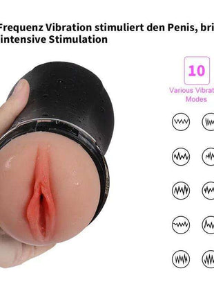 Compact vibrating USB rechargeable masturbator Tiny Man