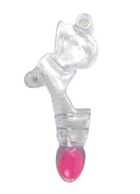 Vibrating Penis and Testicles Sleeve Clear