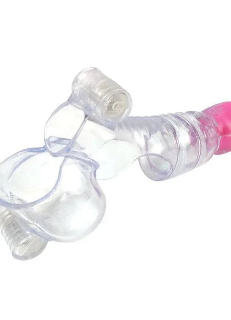 Vibrating Penis and Testicles Sleeve Clear