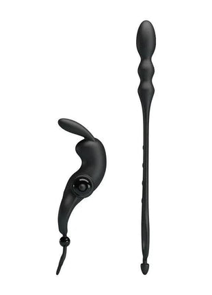 Vibrating ring with butt plug made of body-safe silicone for enhanced pleasure and intimacy