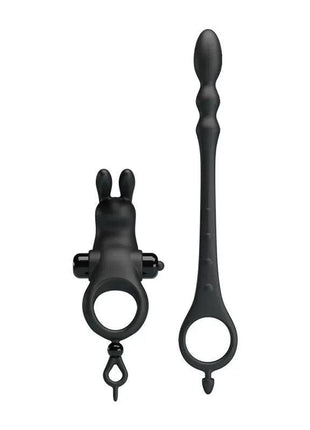 Vibrating ring with butt plug made of body-safe silicone for enhanced pleasure and intimacy