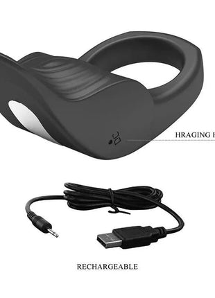 Vibrating Silicone Cock Ring with 10 Functions