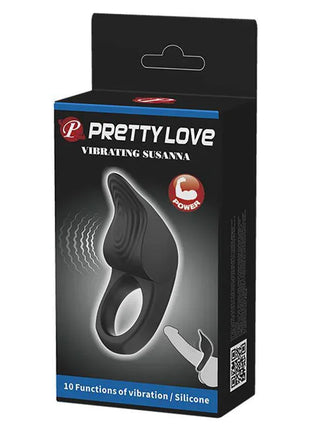 Vibrating Silicone Cock Ring with 10 Functions