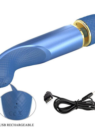 Vibrating Wand USB Silicone Blue